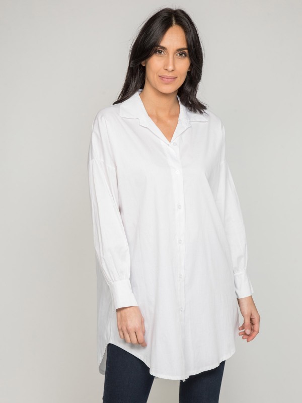 Chemise oversize OKIVA - Blanc