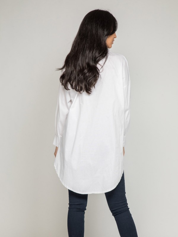 Chemise oversize OKIVA - Blanc