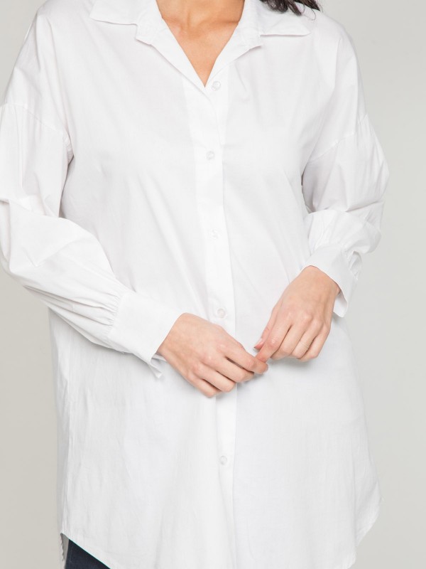 Chemise oversize OKIVA - Blanc