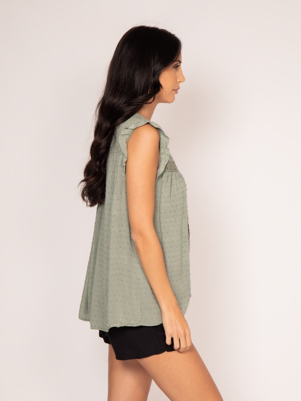 Chemise sans manches...
