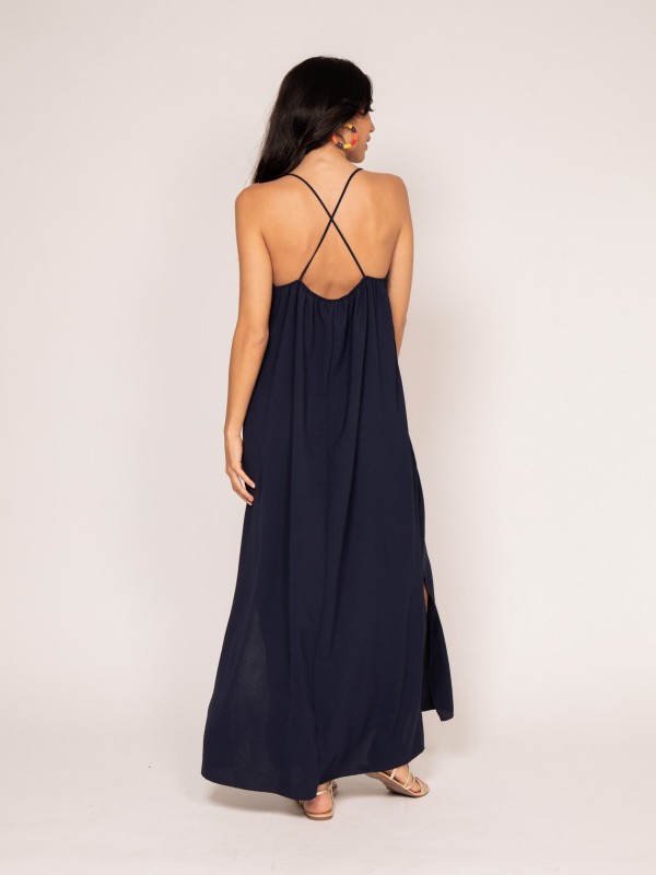Robe longue à bretelles...