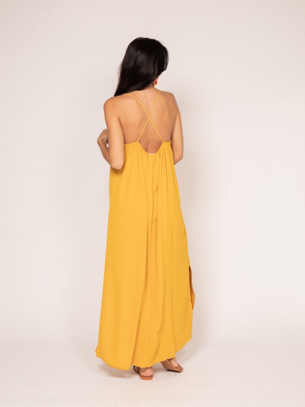 Robe longue à bretelles...