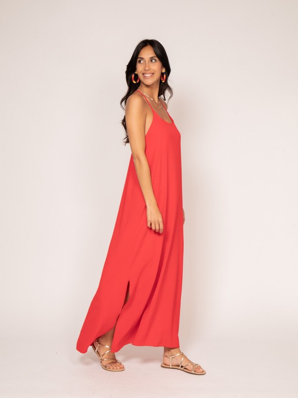 Robe longue à bretelles...