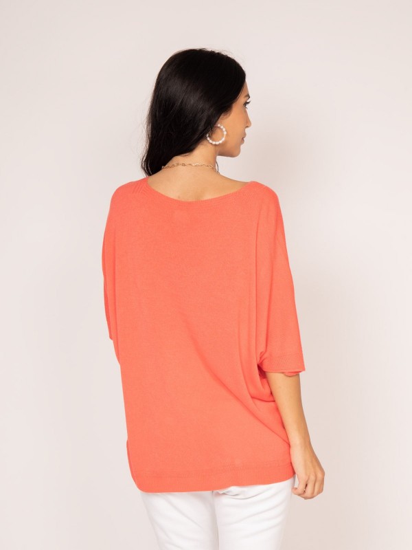 Pull fin KUSMI - Corail