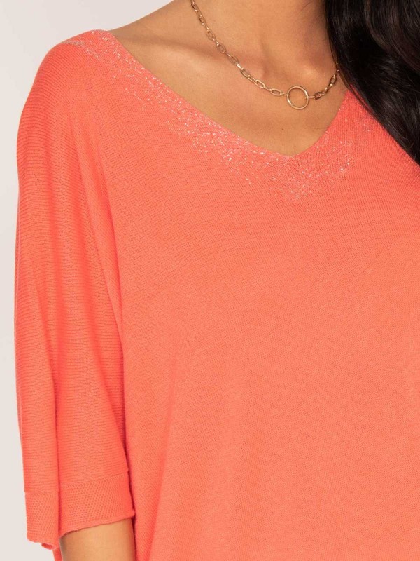 Pull fin KUSMI - Corail