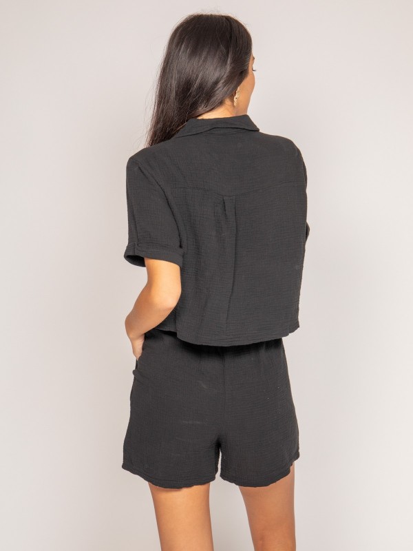 Chemise courte gaze de...