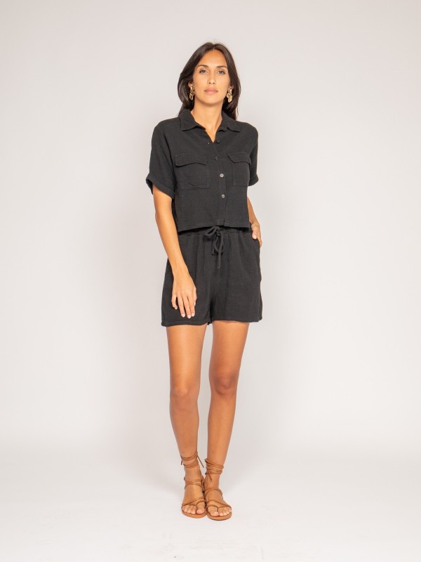 Chemise courte gaze de...