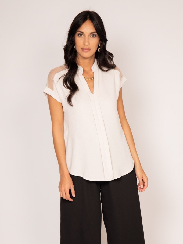 Blouse manches courtes...