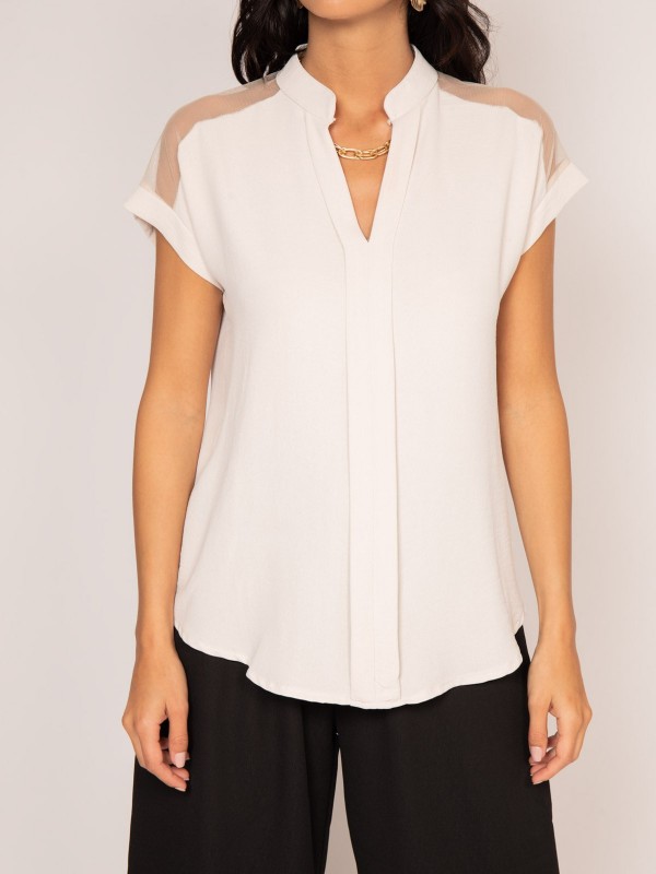 Blouse manches courtes...