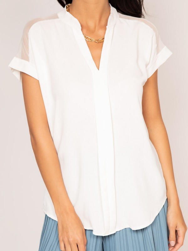 Blouse manches courtes...