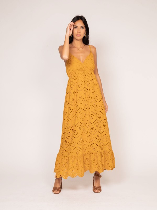 Robe longue broderie...