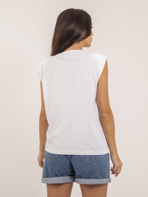 T-shirt col rond  sans...