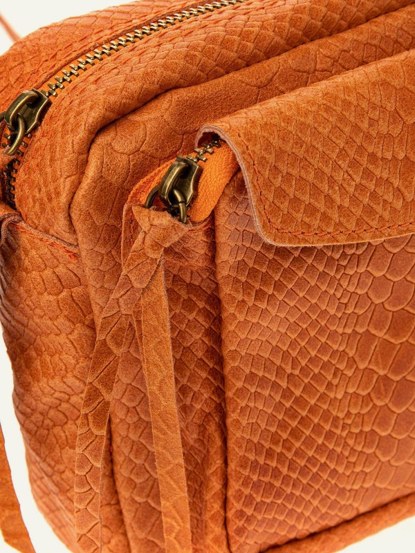 Petit sac cuir façon croco...