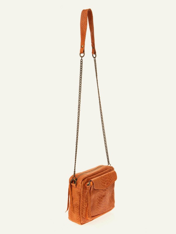Petit sac cuir façon croco...