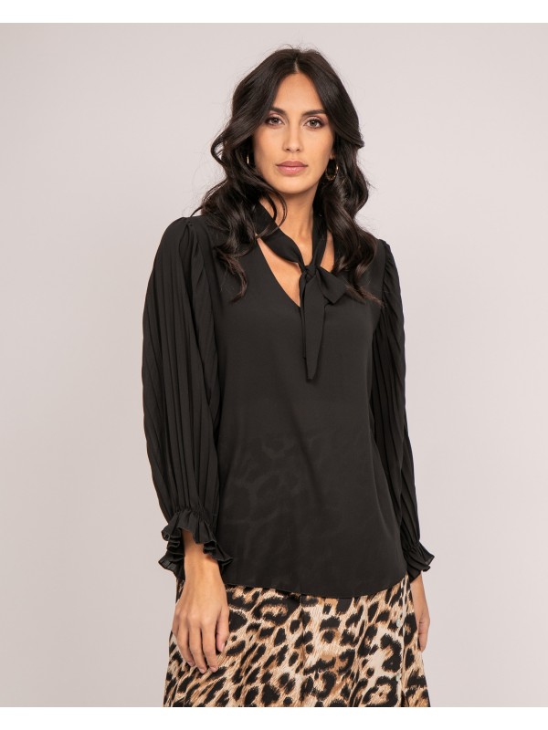 Blouse fluide FUGGIA - Noir