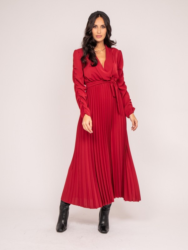 Robe longue plissée ILEM -...