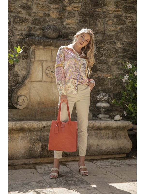 Sac cabas cuir grainé...