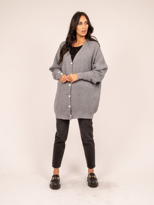 Gilet long KANEA - Gris