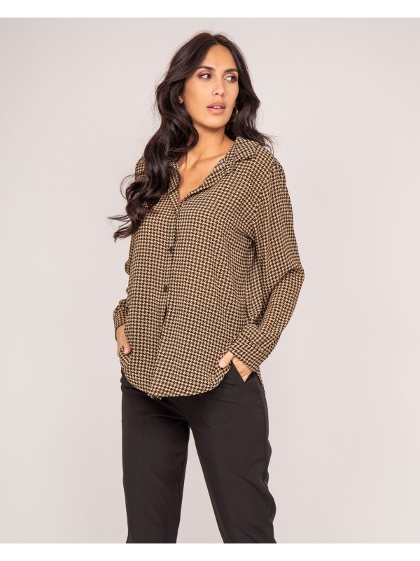 Chemise motifs ORIS - Beige