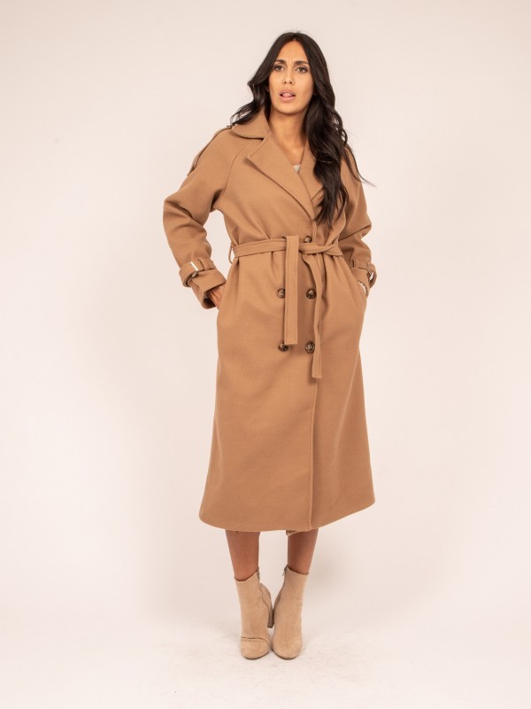 Manteau long UDOLY - Camel