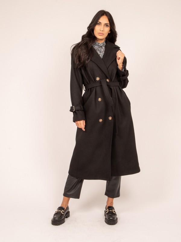 Manteau long UDOLY - Noir