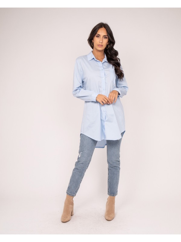 Chemise oversize OMAEL - Bleu