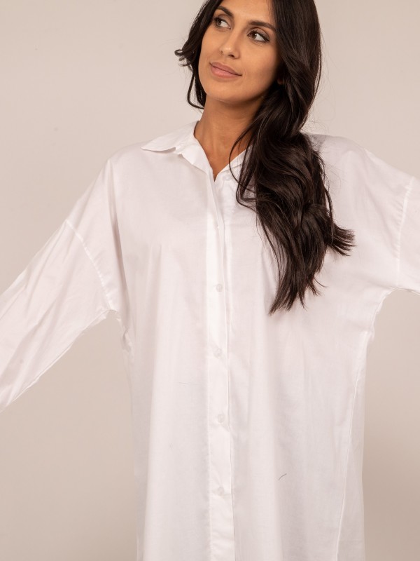 Chemise longue OREA - Blanc