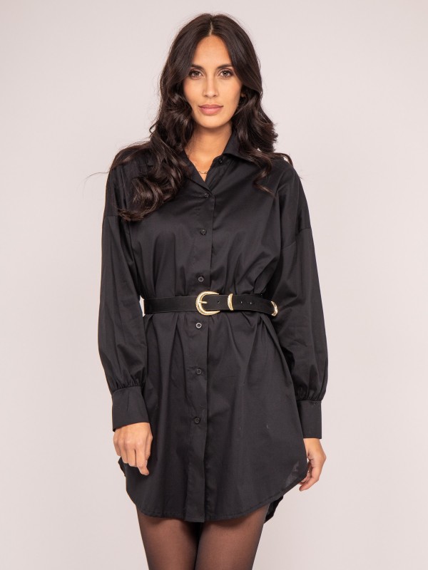 Chemise longue OREA - Noir