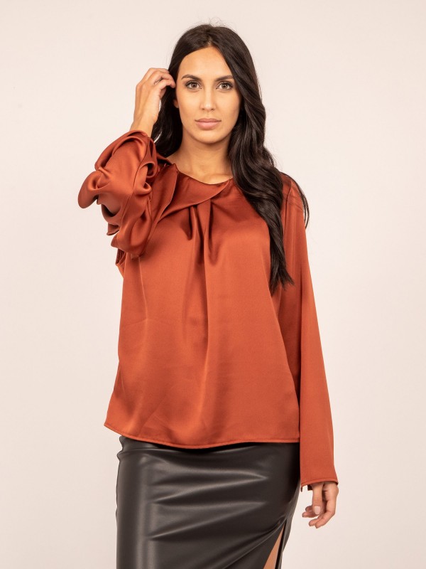 Blouse FELINDA - Rouge brique