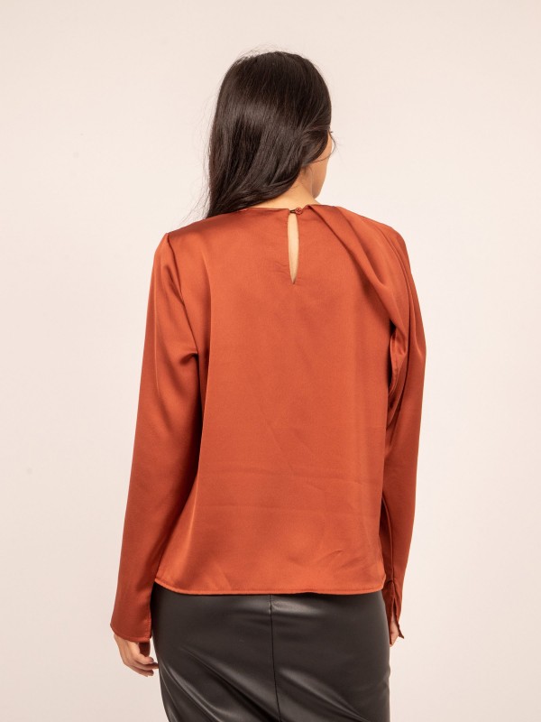 Blouse FELINDA - Rouge brique