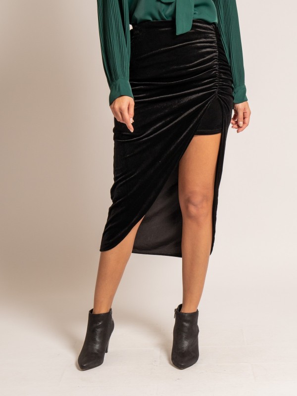 Jupe midi velours XESTOR -...