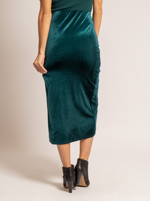 Jupe midi velours XESTOR -...