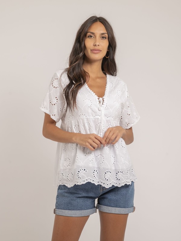 Blouse manches courtes...