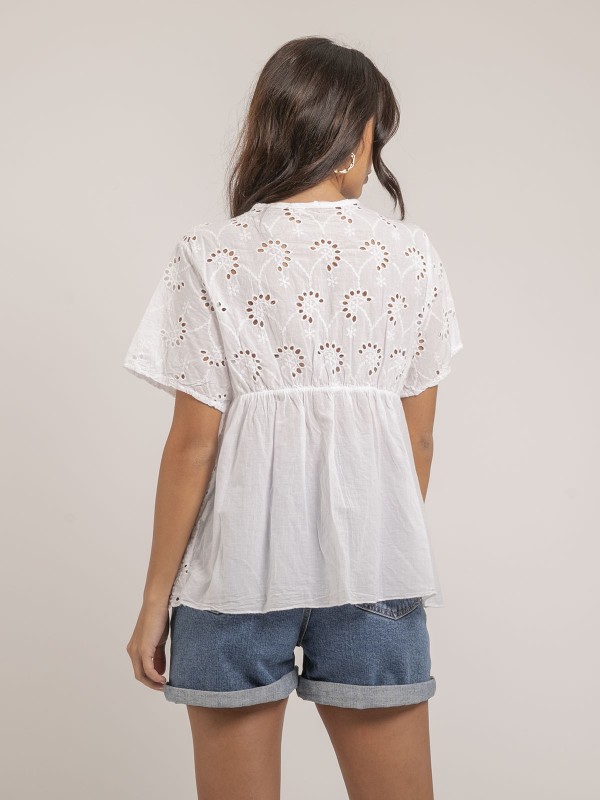 Blouse manches courtes...