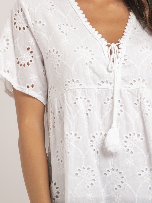 Blouse manches courtes...
