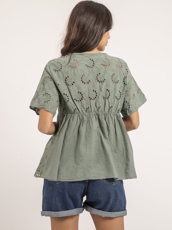 Blouse manches courtes...