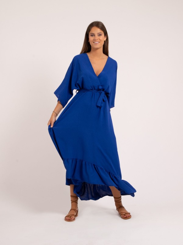 Robe longue IOANNA - Bleu...