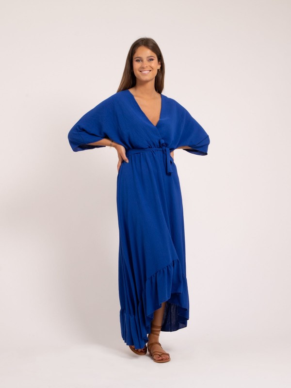 Robe longue IOANNA - Bleu...