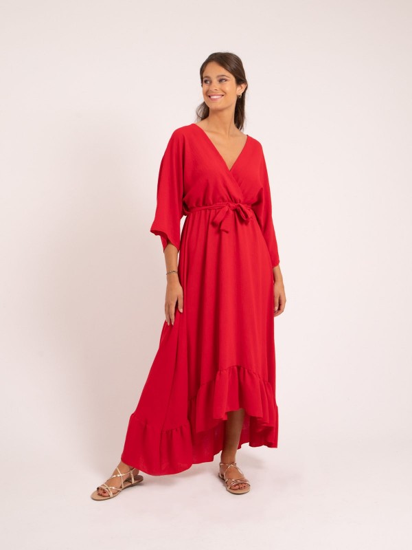 Robe longue IOANNA - Rouge