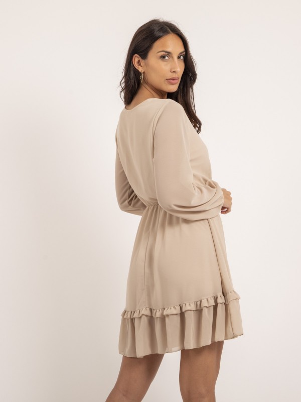 Robe courte IOLANDE - Beige