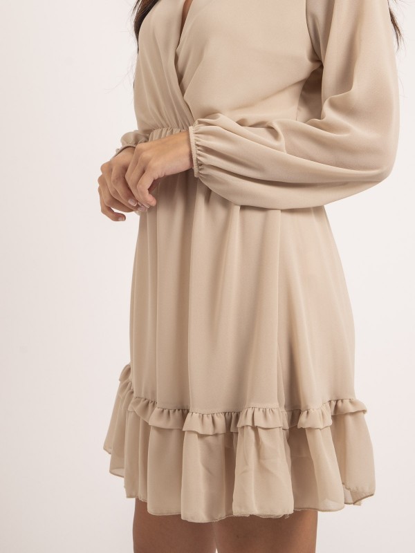 Robe courte IOLANDE - Beige