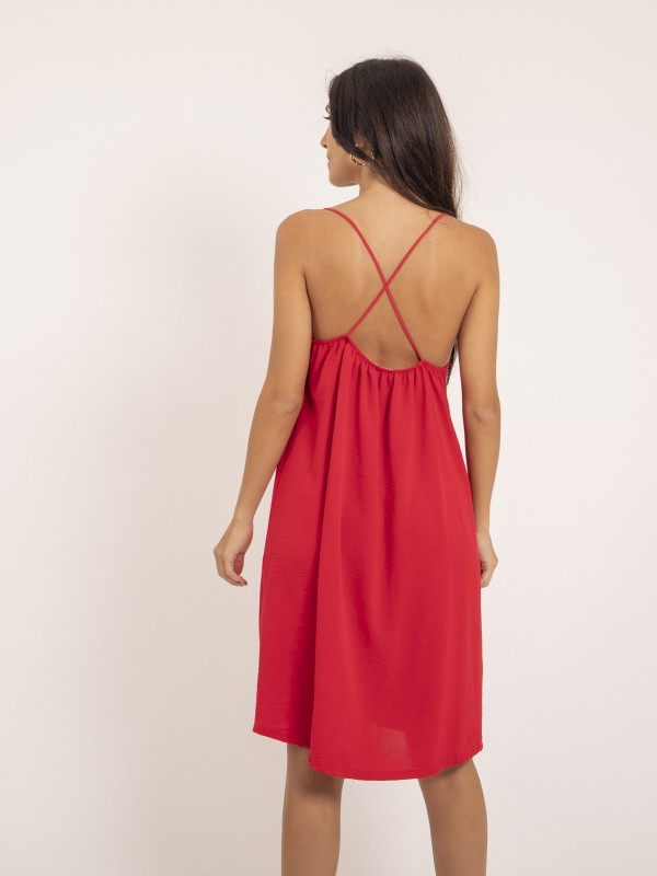 Robe courte IZOLDA - Rouge