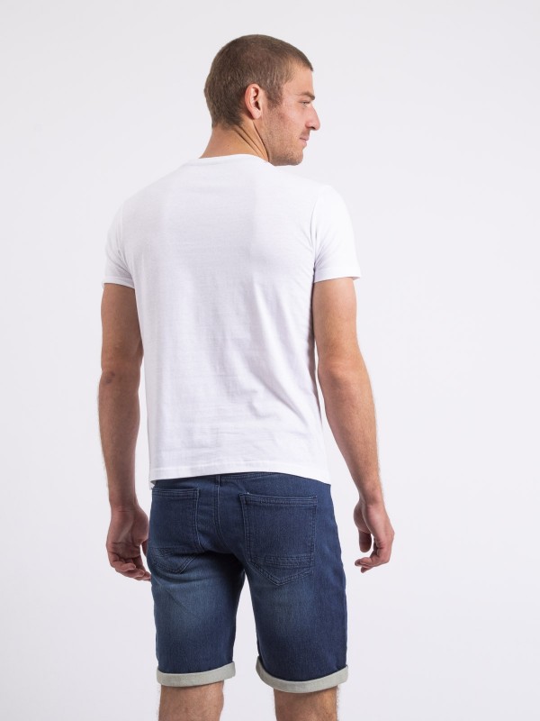 T-shirt col rond pur coton...