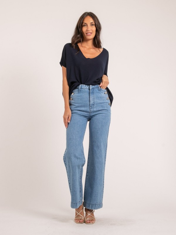Pull fin KARINI - Bleu marine