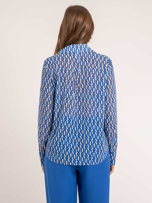 Chemise motifs OBSY - Bleu