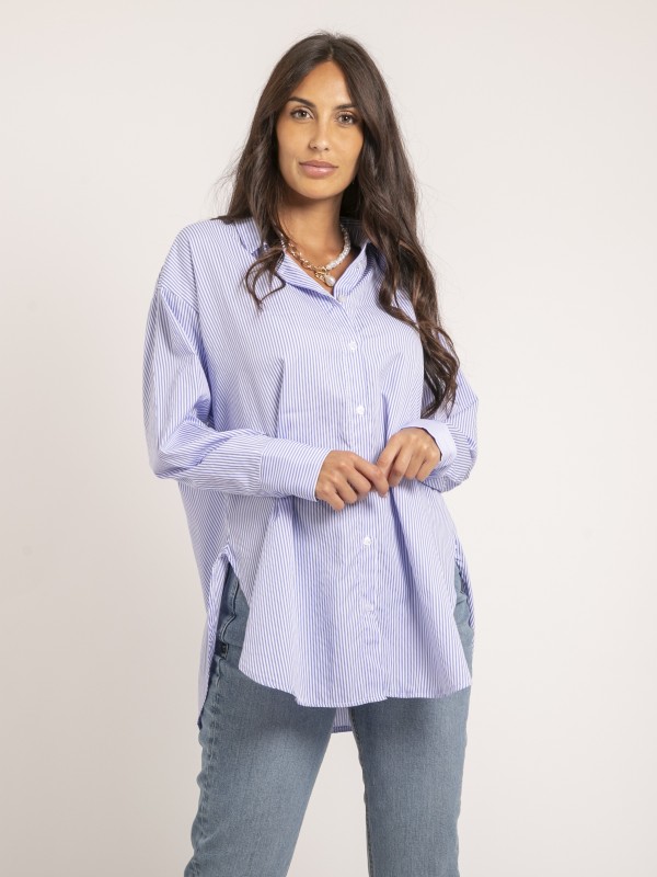 Chemise longue rayures OLAURE