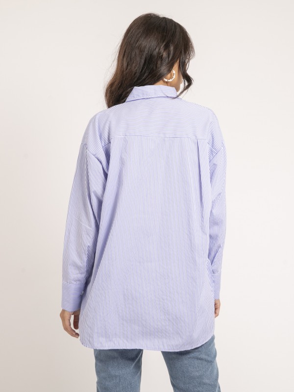 Chemise longue rayures OLAURE