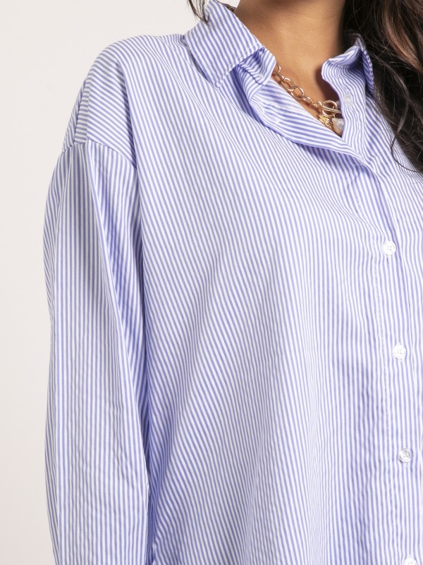 Chemise longue rayures OLAURE
