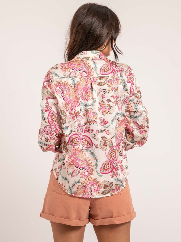 Chemise motifs OLIANE - Rose