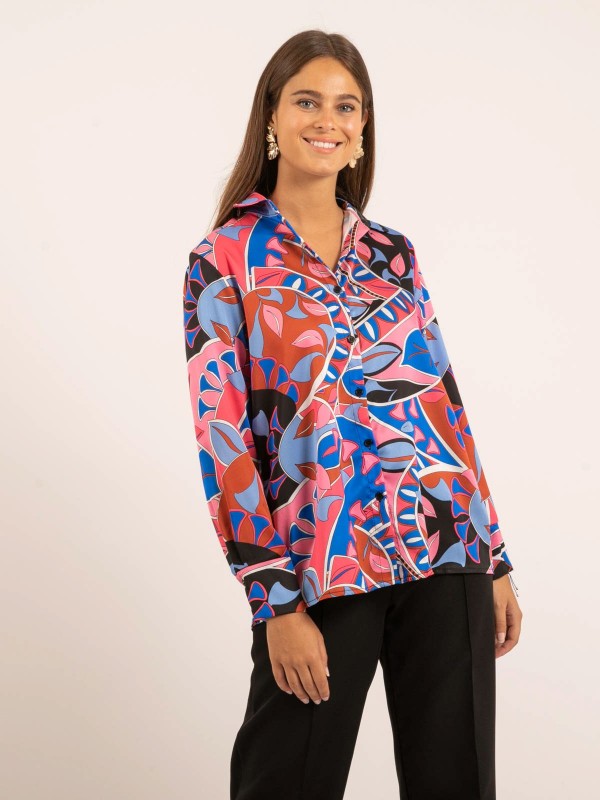 Chemise satin motifs OLIDA